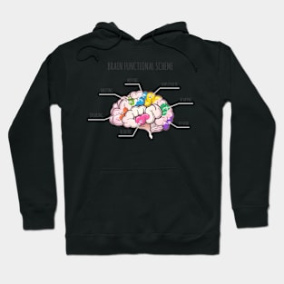 Human Brain Functional Scheme. Hoodie